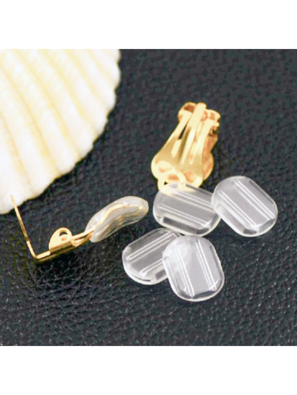 Bulk Clear Clip Slip Earring Comfort Pads Backs Findings 50 pcs